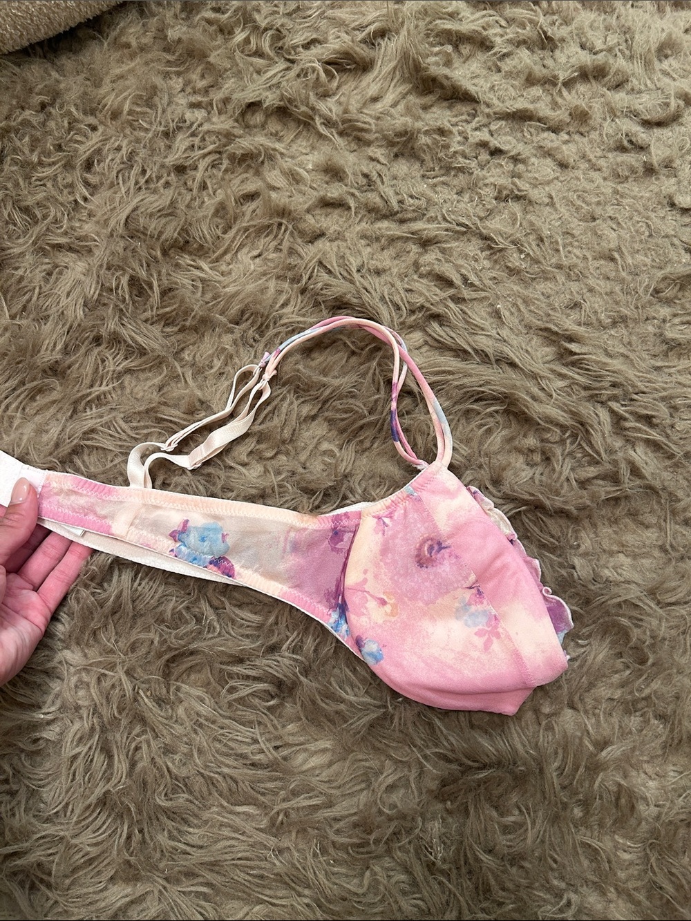 La Perla Pink Watercolor Floral Underwire Bra - Picture 3 of 4